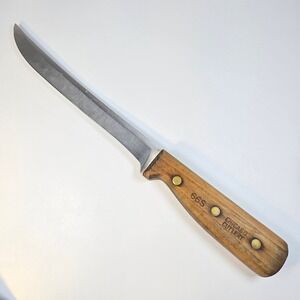 Chicago Cutlery 66S Utility Knife Walnut Wood Handle Brass Rivets Full Tang USA